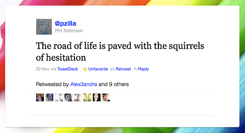 The squirrels of hesitation The squirrels of hesitation