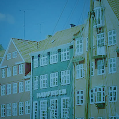 Houses near a dock