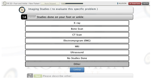 Selecting "Other"