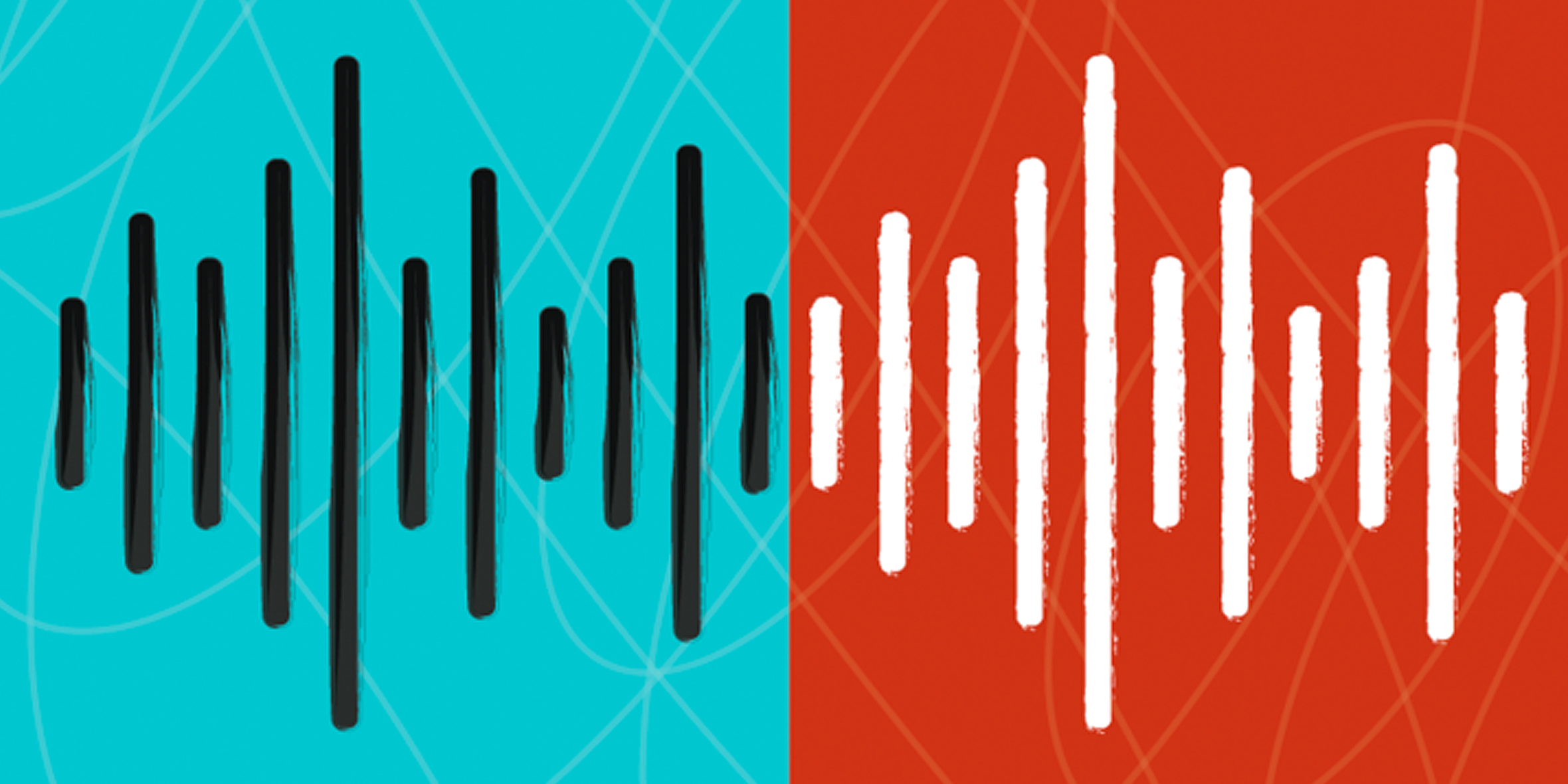 Stylized illustration of sound waves