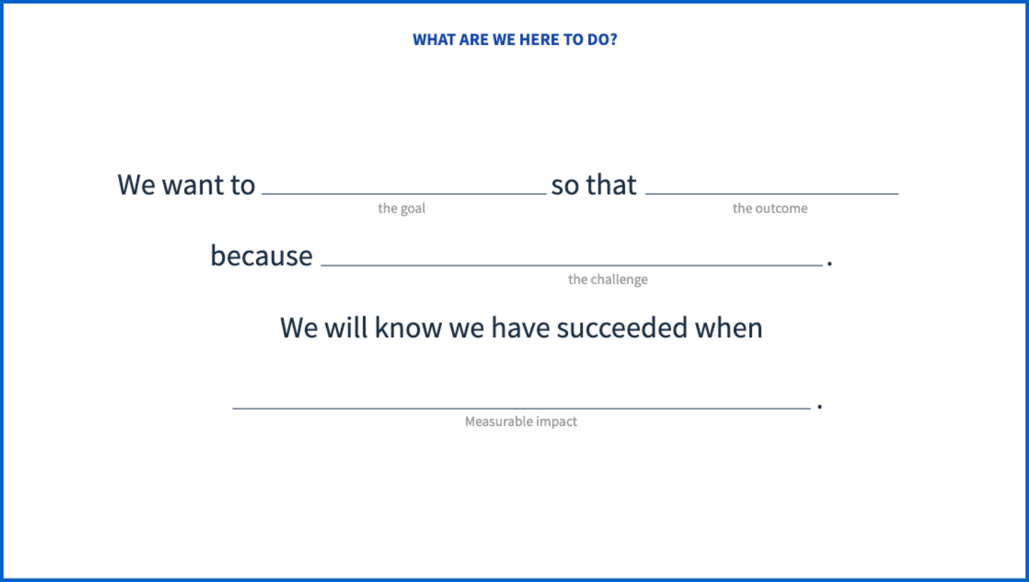 Purpose statement template