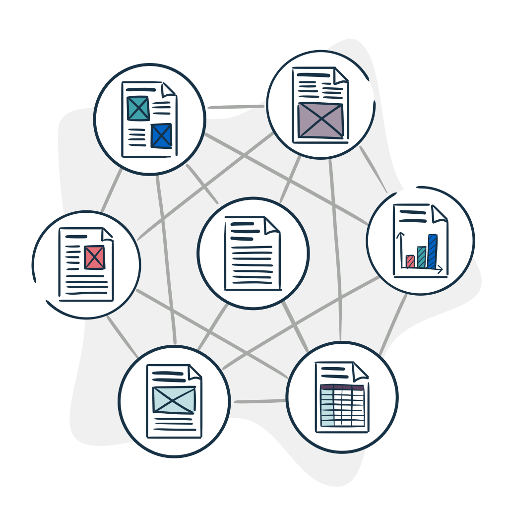 Illustration of decentralized content model drafting