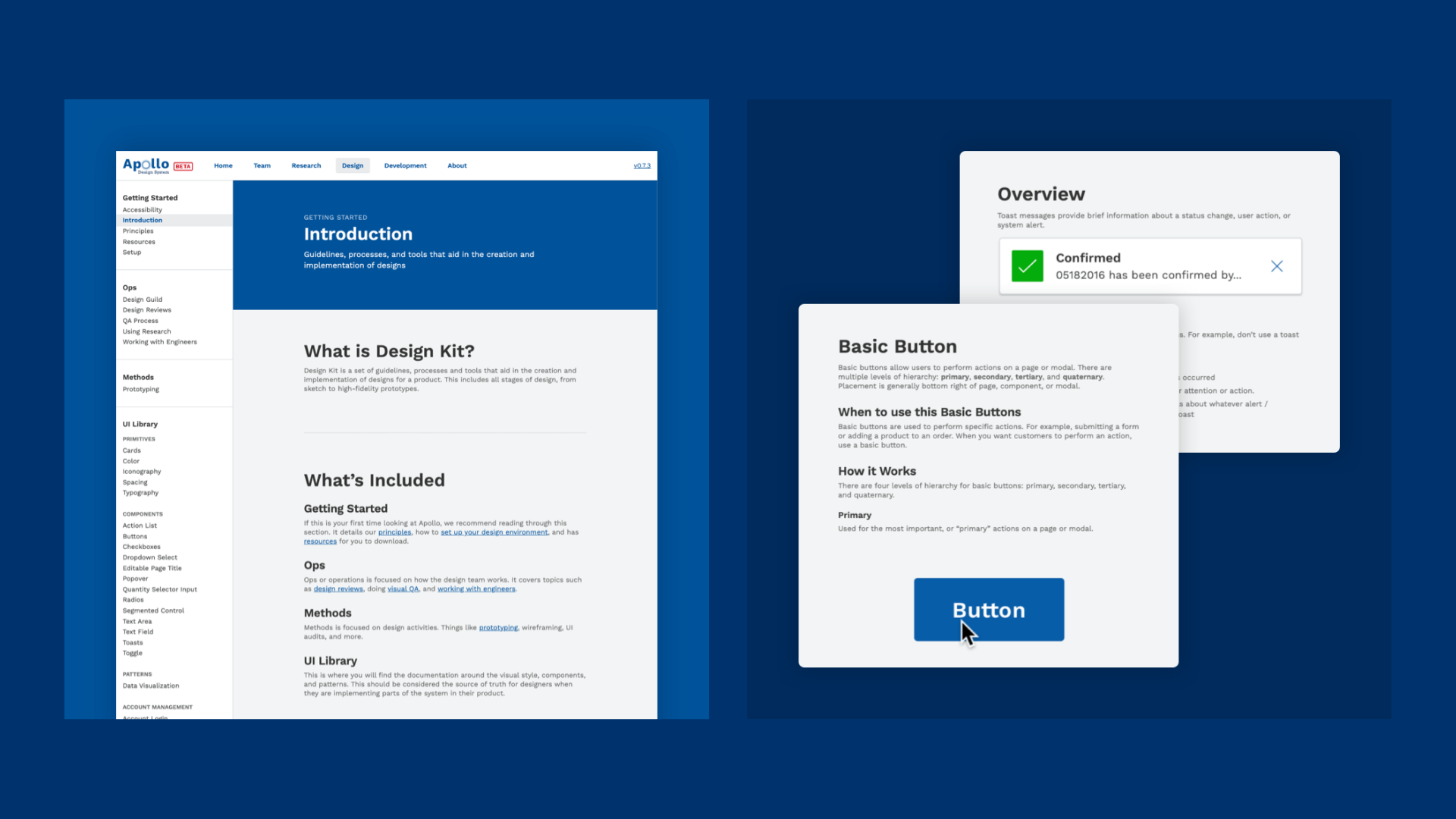 Design system for a pharmaceutical logistics company