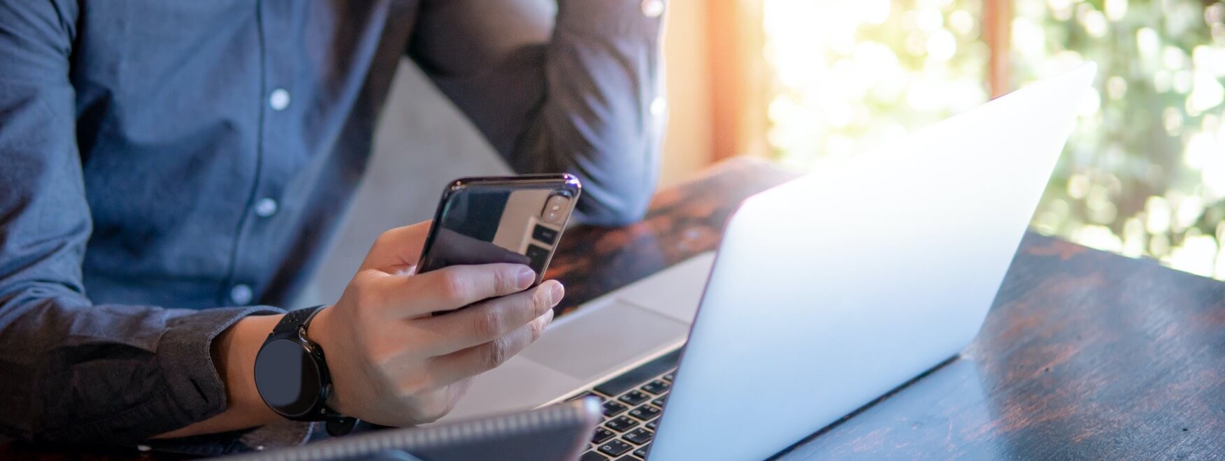Person using an HR tool on their phone
