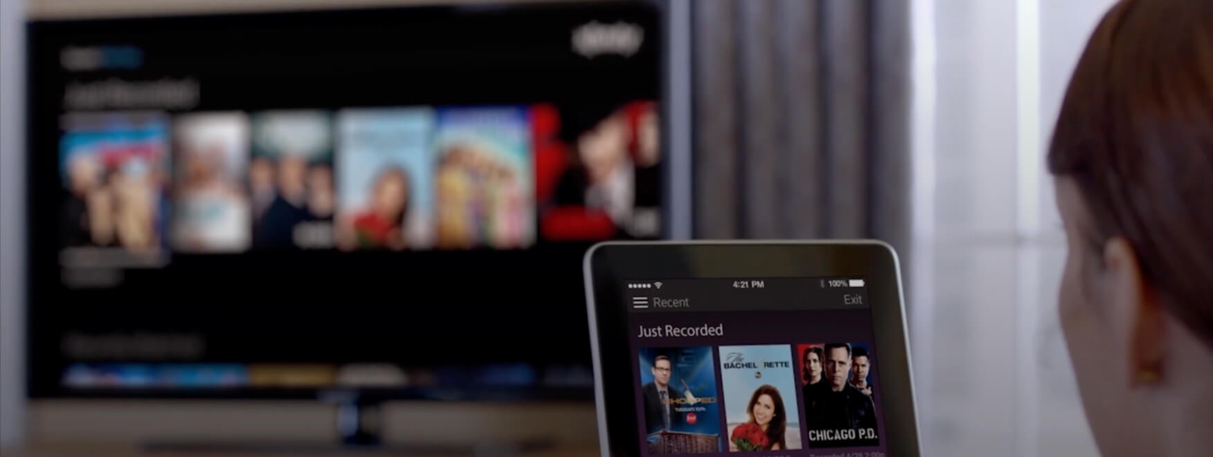 person watching entertainment on a tablet