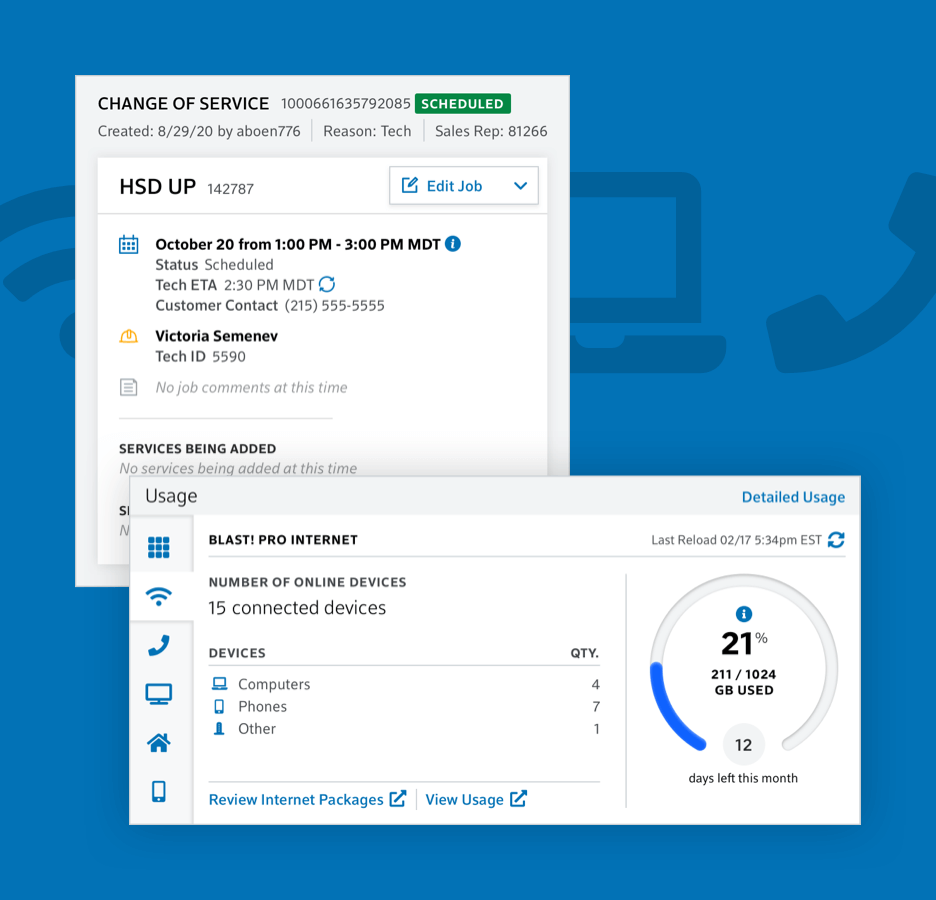 example employee-facing interface tool