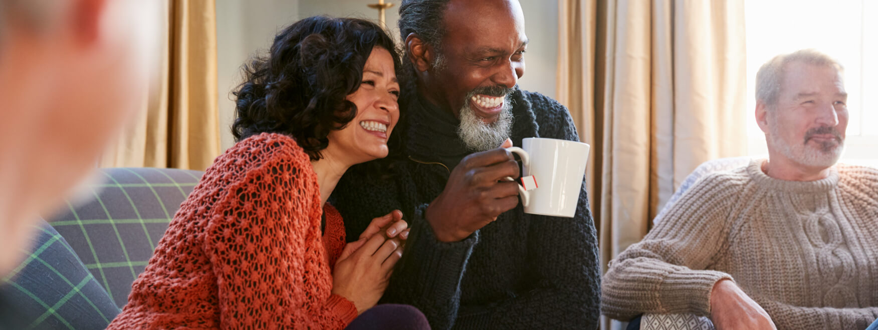 retired couple socializing
