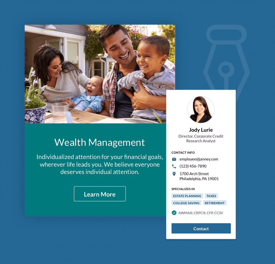 example wealth management tool screen