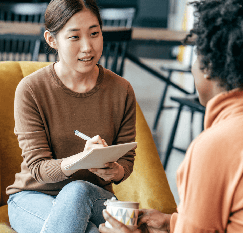 two people having a consultation