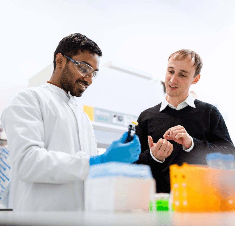Two pharmacists in the lab