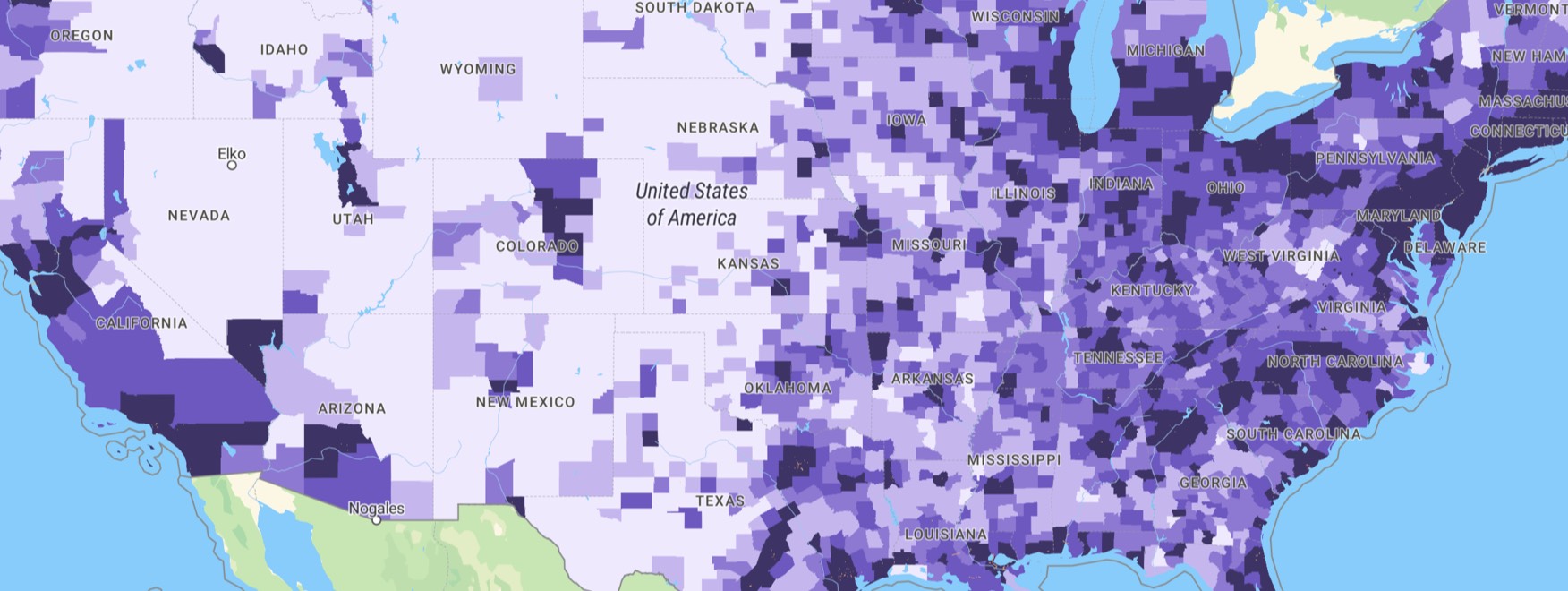 Interactive map of the United States