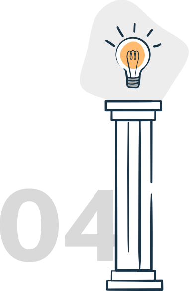 illustration of a pillar with a lightbulb on top