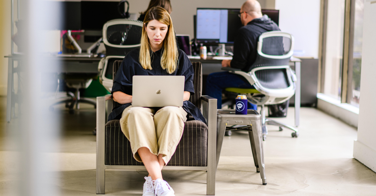 Person working on their laptop