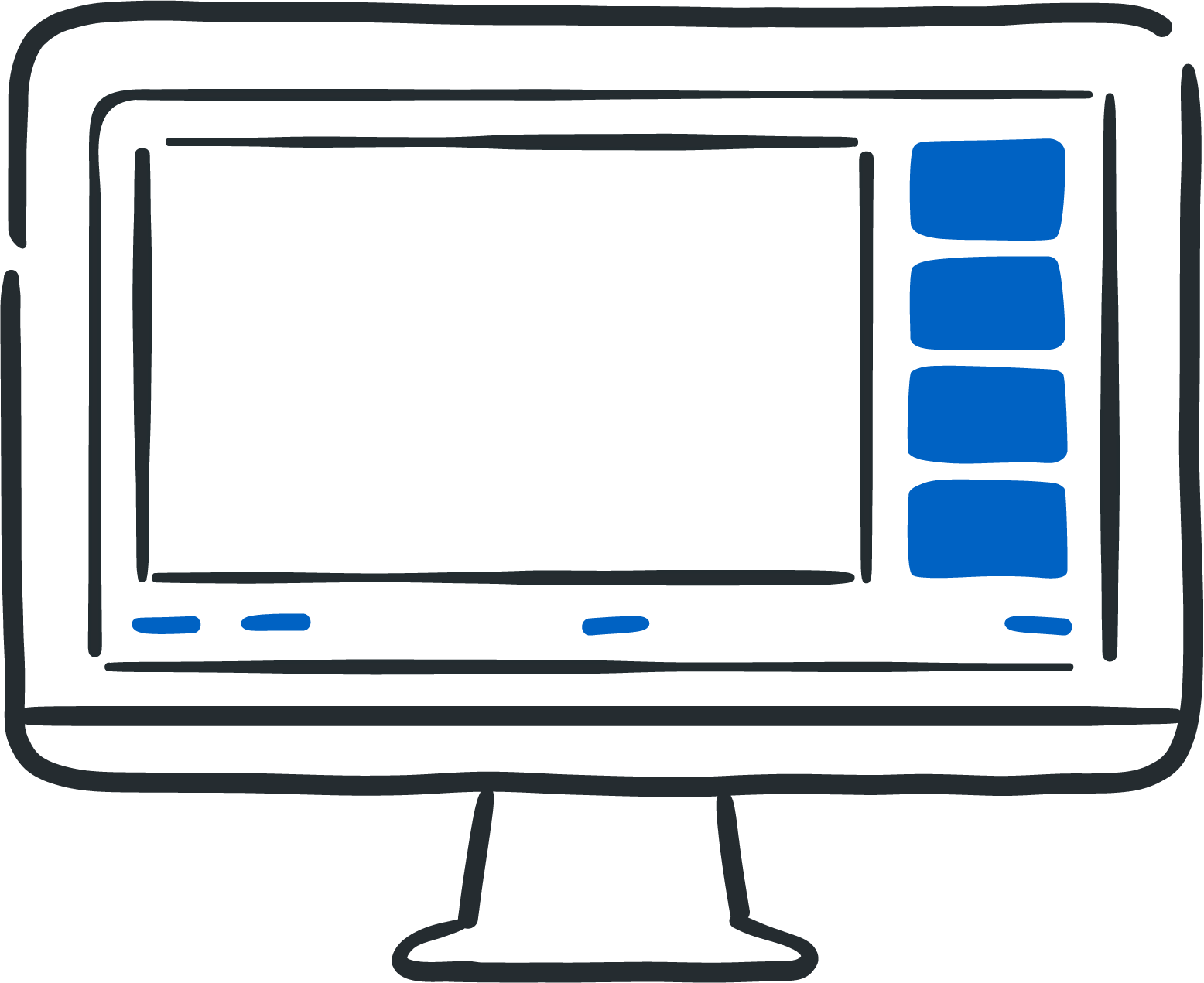 illustration of a desktop monitor with a zoom meeting in progress