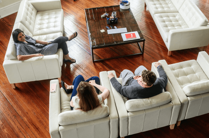 group of people sitting on couches in Conshohocken studio