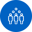 Company size icon - a group of people