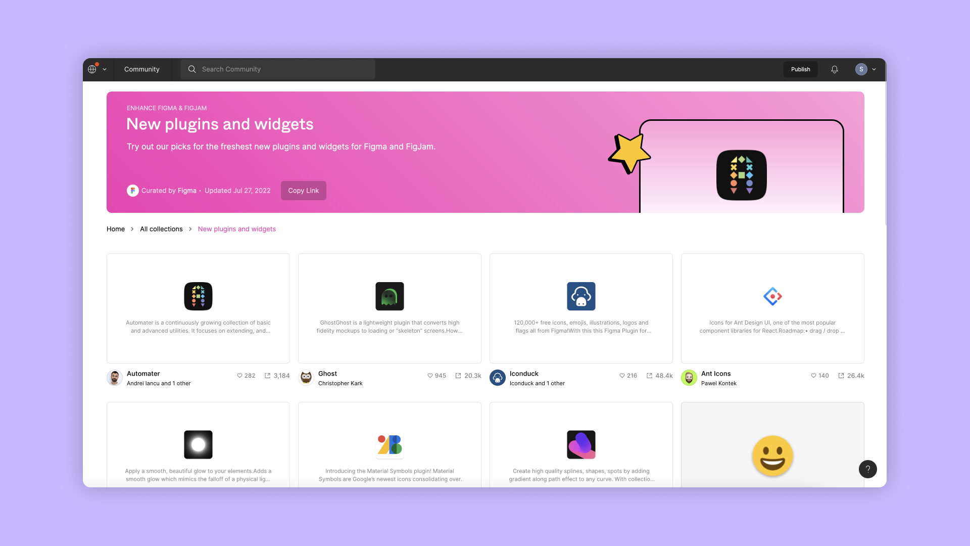 Figma plugins homepage