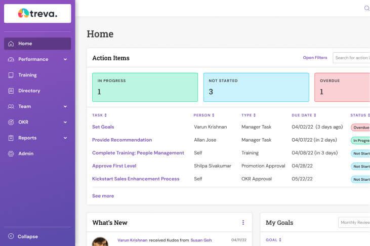 A screenshot  of a portal dashboard for project tracking