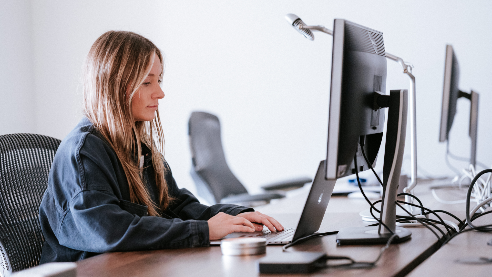 Person working at a computer