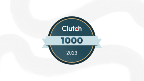Clutch badge for top 1000 companies
